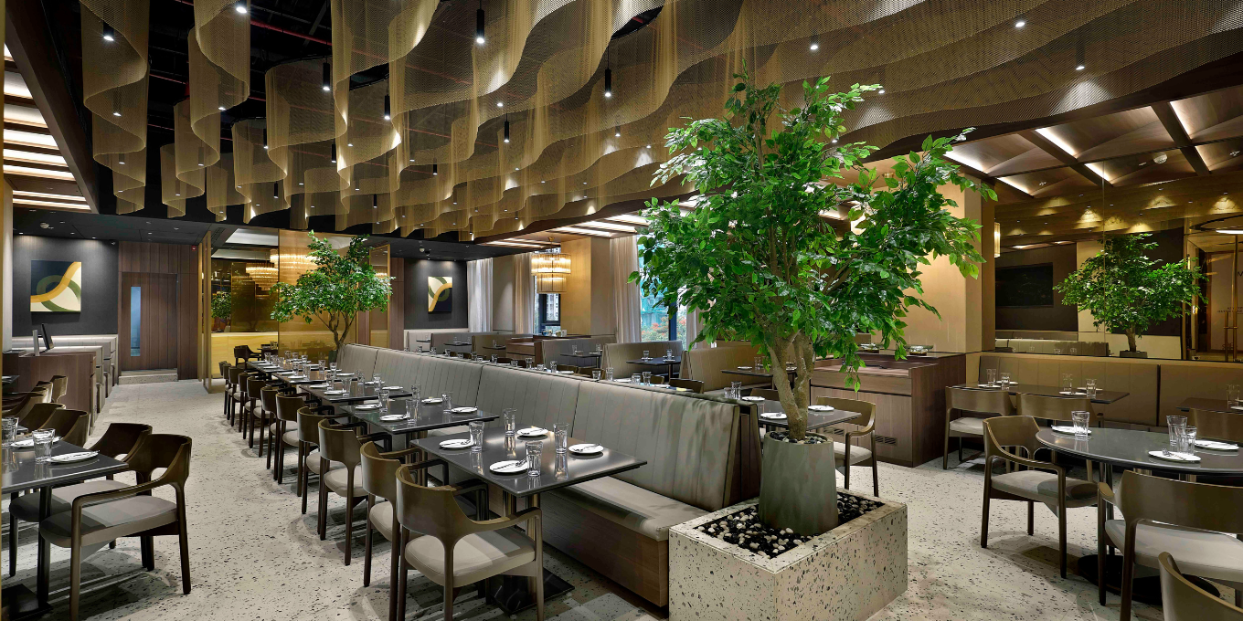 A large platter of food